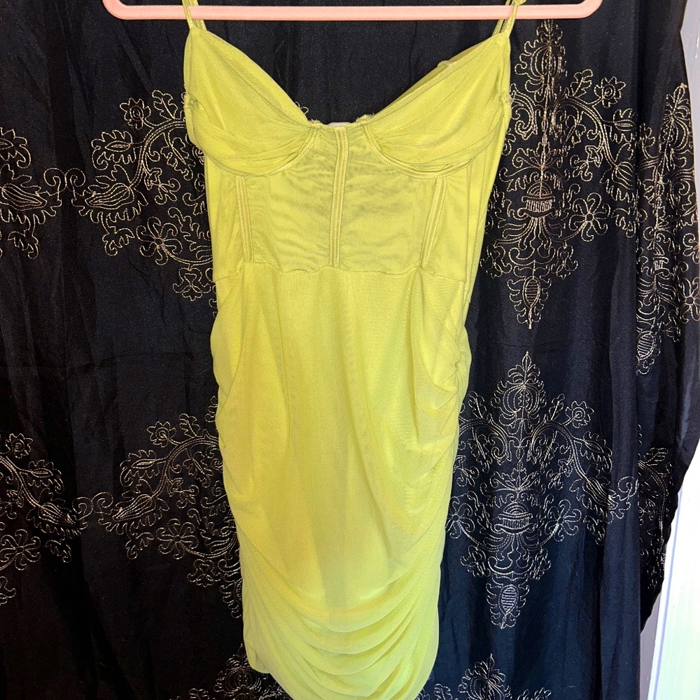 Lime Green Body Con Dress Size Medium